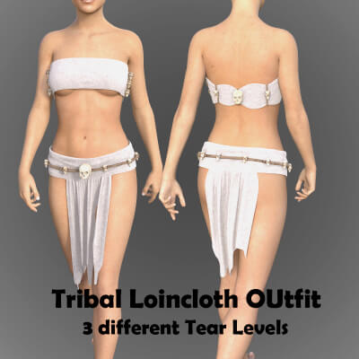 Tribal Loincloth Outfit for Genesis 8 Female