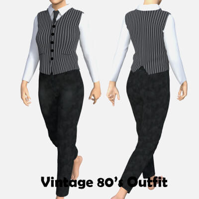 Vintage 80S Outfit for Genesis 8 Female