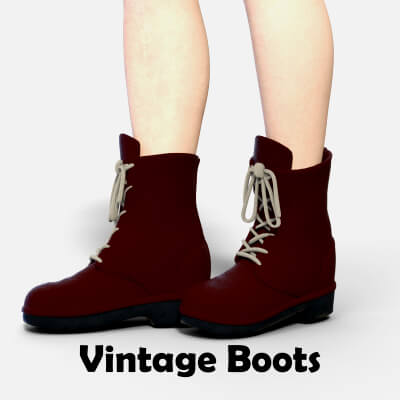 Vintage Boots 6 Colors for Genesis 8 Female