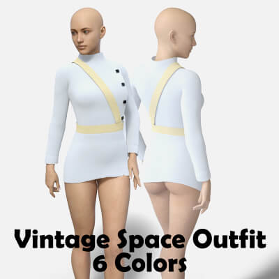 Vintage Space Outfit for Genesis 8 Female