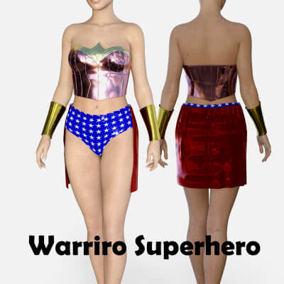 Warrior Superhero Outfit for Genesis 8 Female