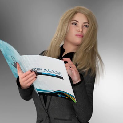 Young Woman Reading The Magazine