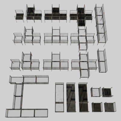 Industrial Walkway Steel Angle Bar Frame Structure by Robin Hood