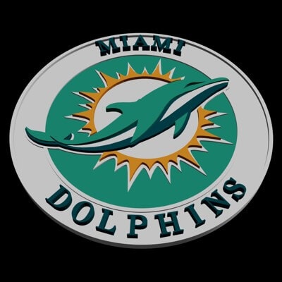 Dolphins Large Logo in Circle