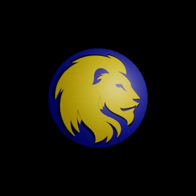 Lion Head Silhouette