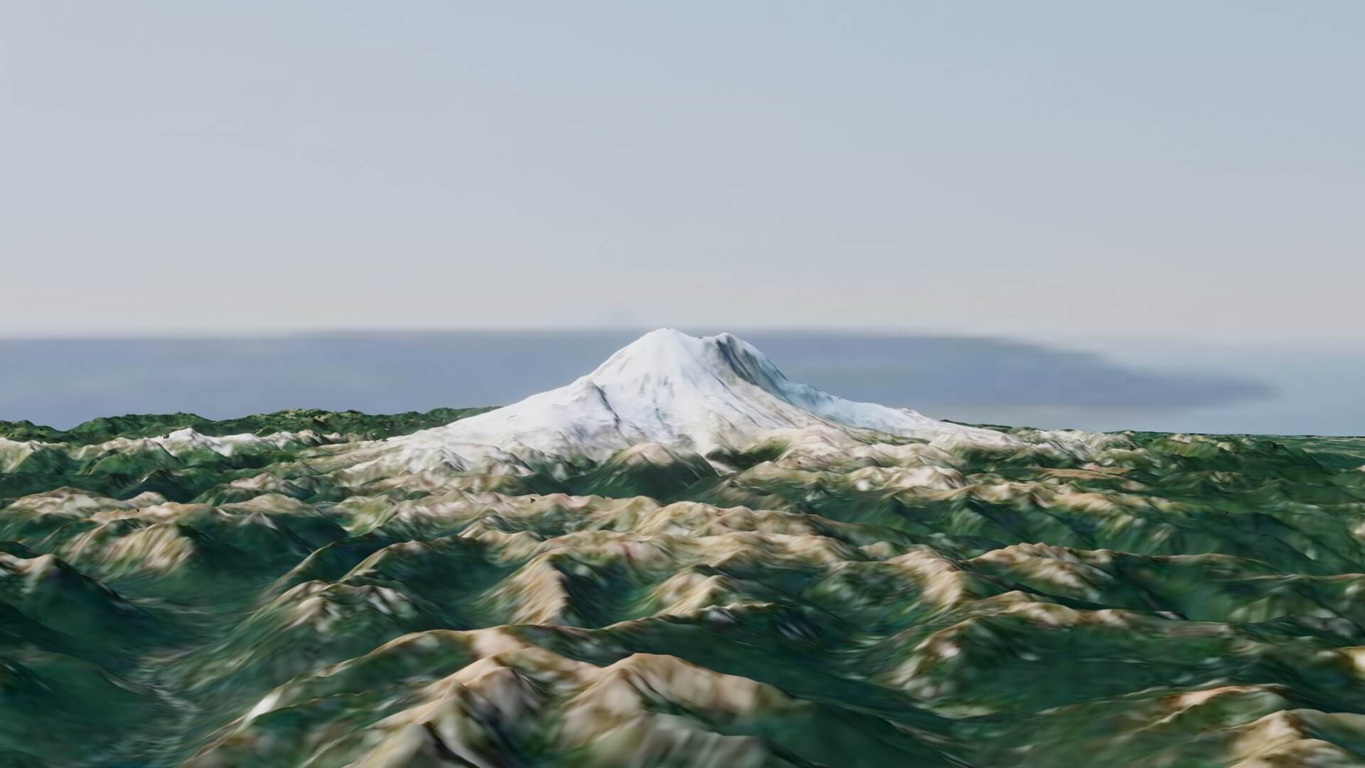 Mount Rainier 3D Model by RogerDS