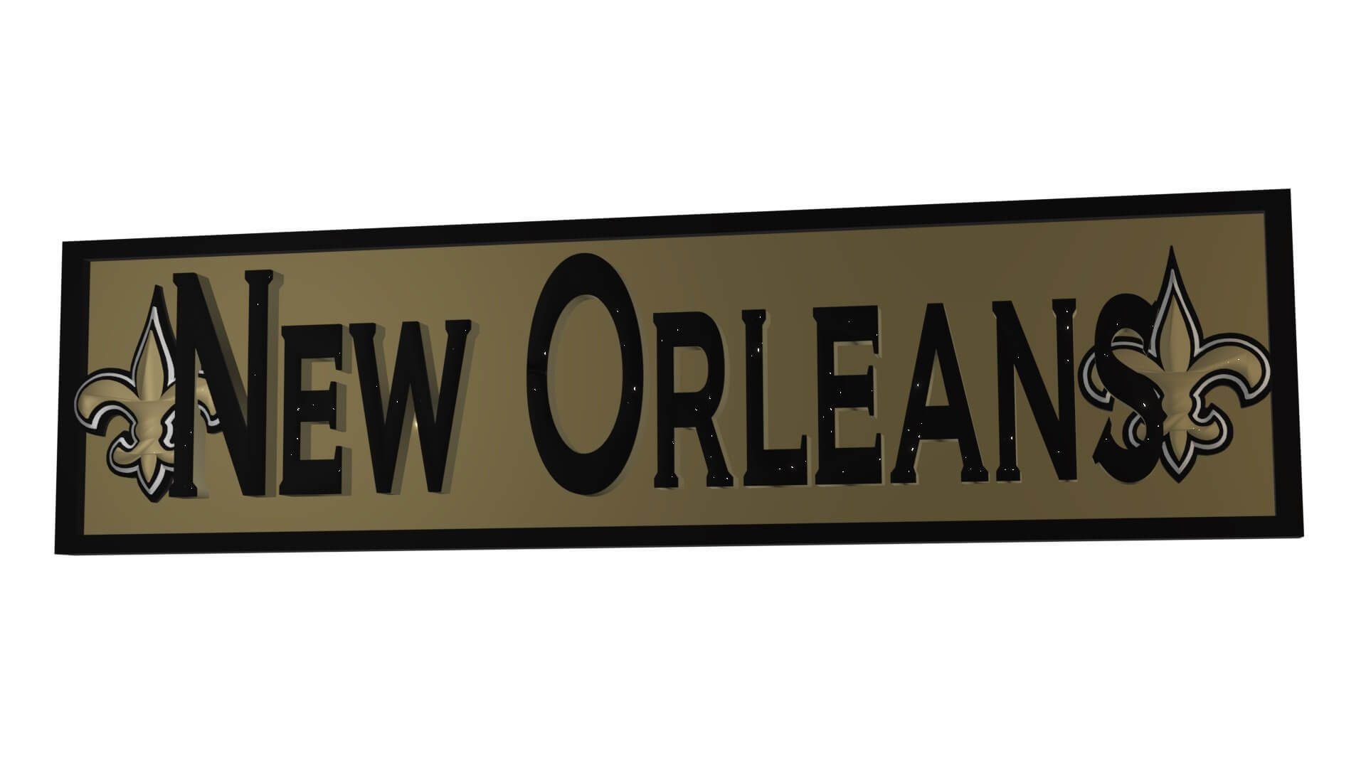New Orleans Banner 3D Model by RogerDS