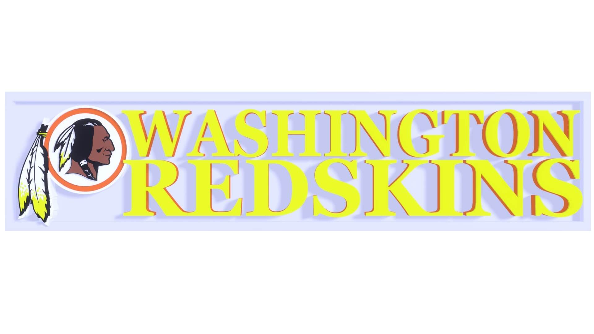Redskins Logo Plate - 3D Model by RogerDS