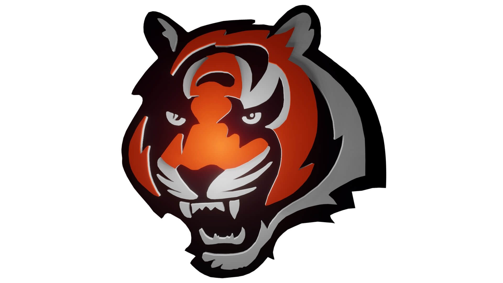 Tiger Head Logo 3D Model