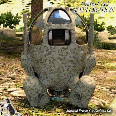 Camo-Cool EXPLORATION 2 for ExoNaut vehicle in Daz Studio