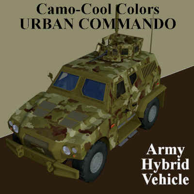 Camo-Cool Colors Urban Commando 034 - Army Hybrid Vehicle