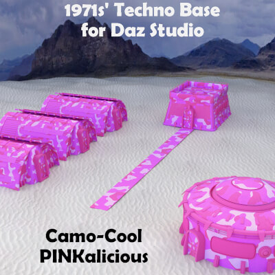 Camo-Cool Pink-Alicious Style for Techno Base in DAZ Studio
