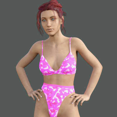 Camo-Cool Pink-Alicious Styles for XE Bikini G8F in DAZ Stud