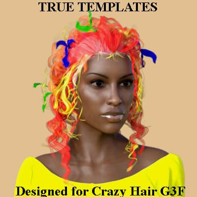 Designers Kit for Crazy Hair G3F Daz Studio