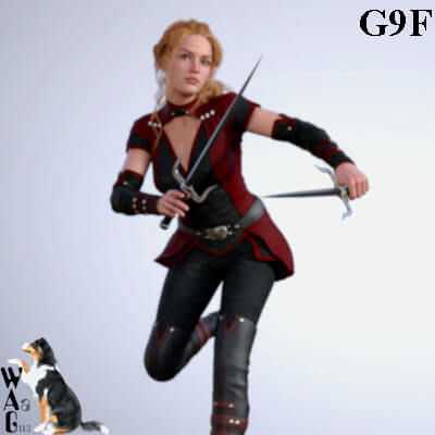 Fashion Poses Darkshade Outfit G3F Works W Genesis 9 Female