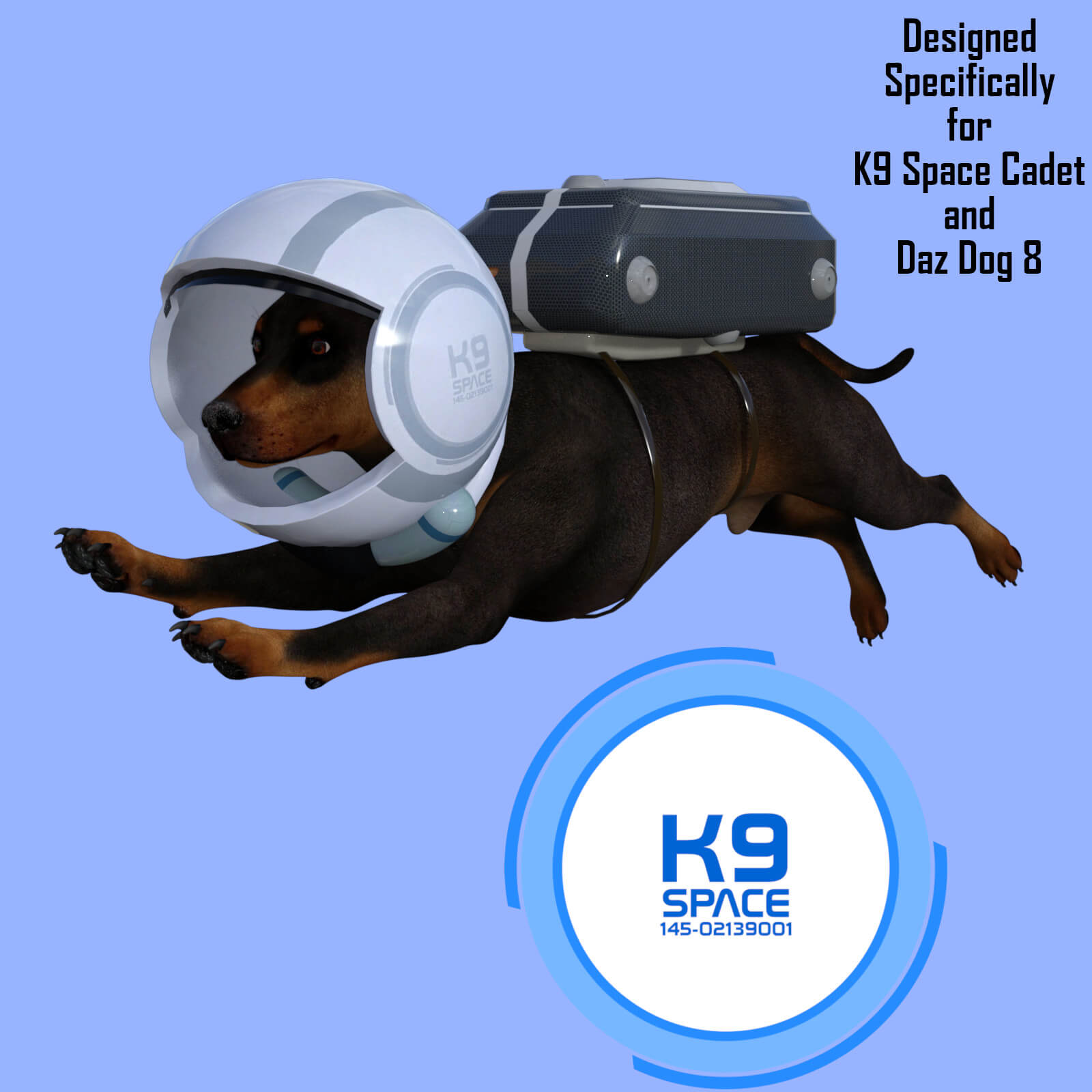 K9 Space Poses for K9 Space Cadet Outfit on Daz Dog 8 by rolow