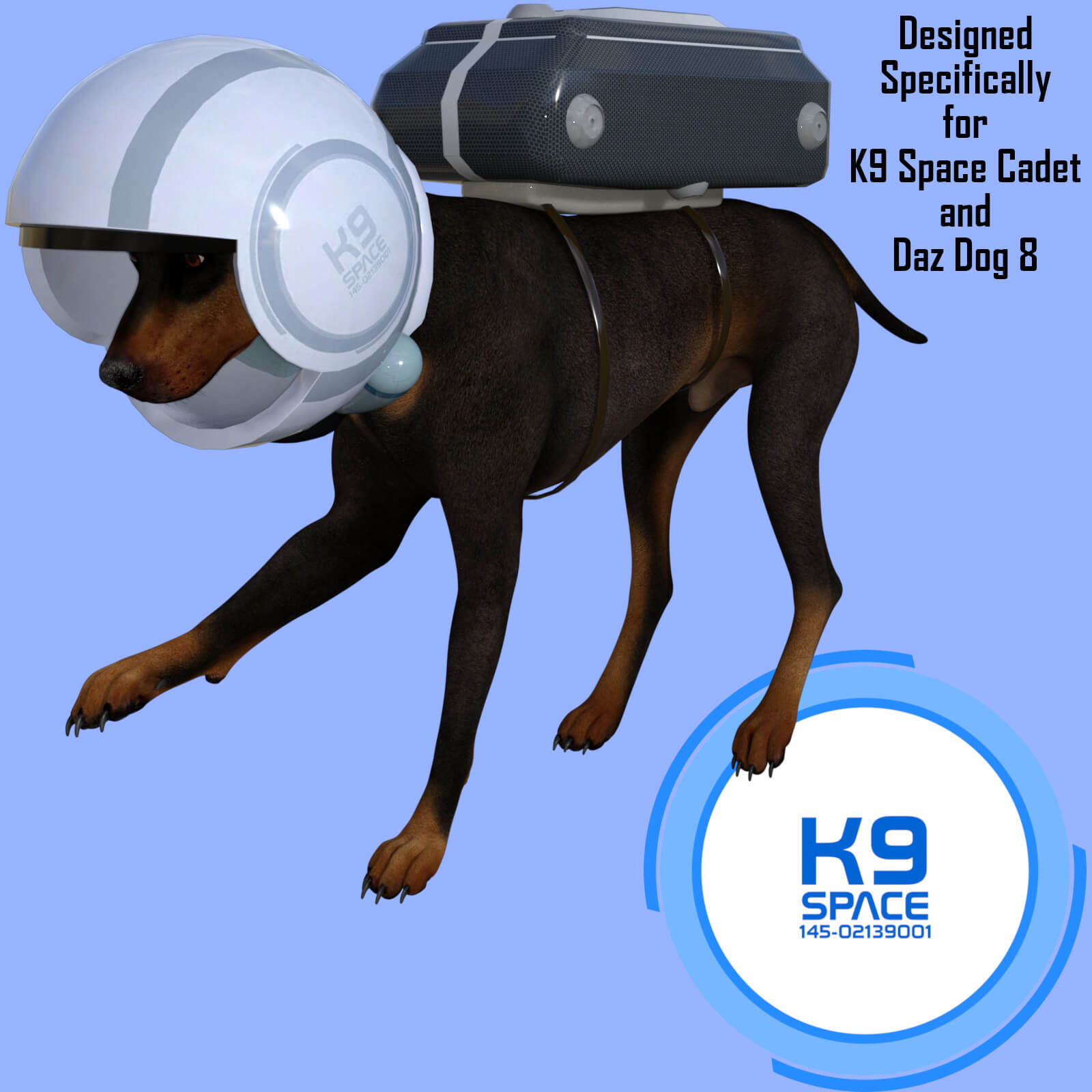 K9 Space Poses for K9 Space Cadet Outfit on Daz Dog 8 by rolow