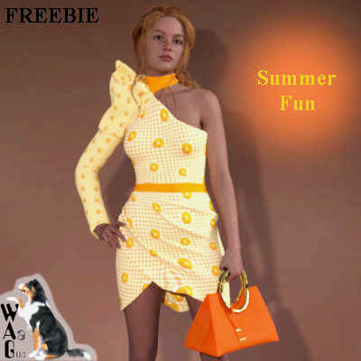 SUMMER FUN Style-04 dForce Summer Whisper G9 Dress/Handbag