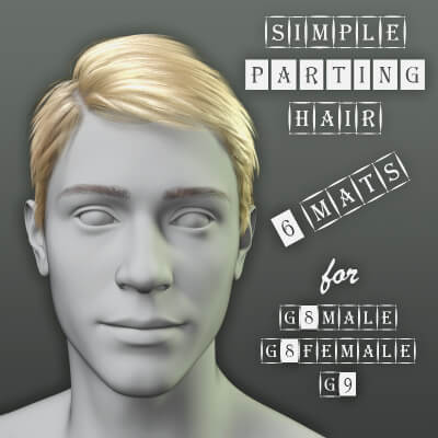 Simple Parting Hair for G8M G8F and G9 by romarov