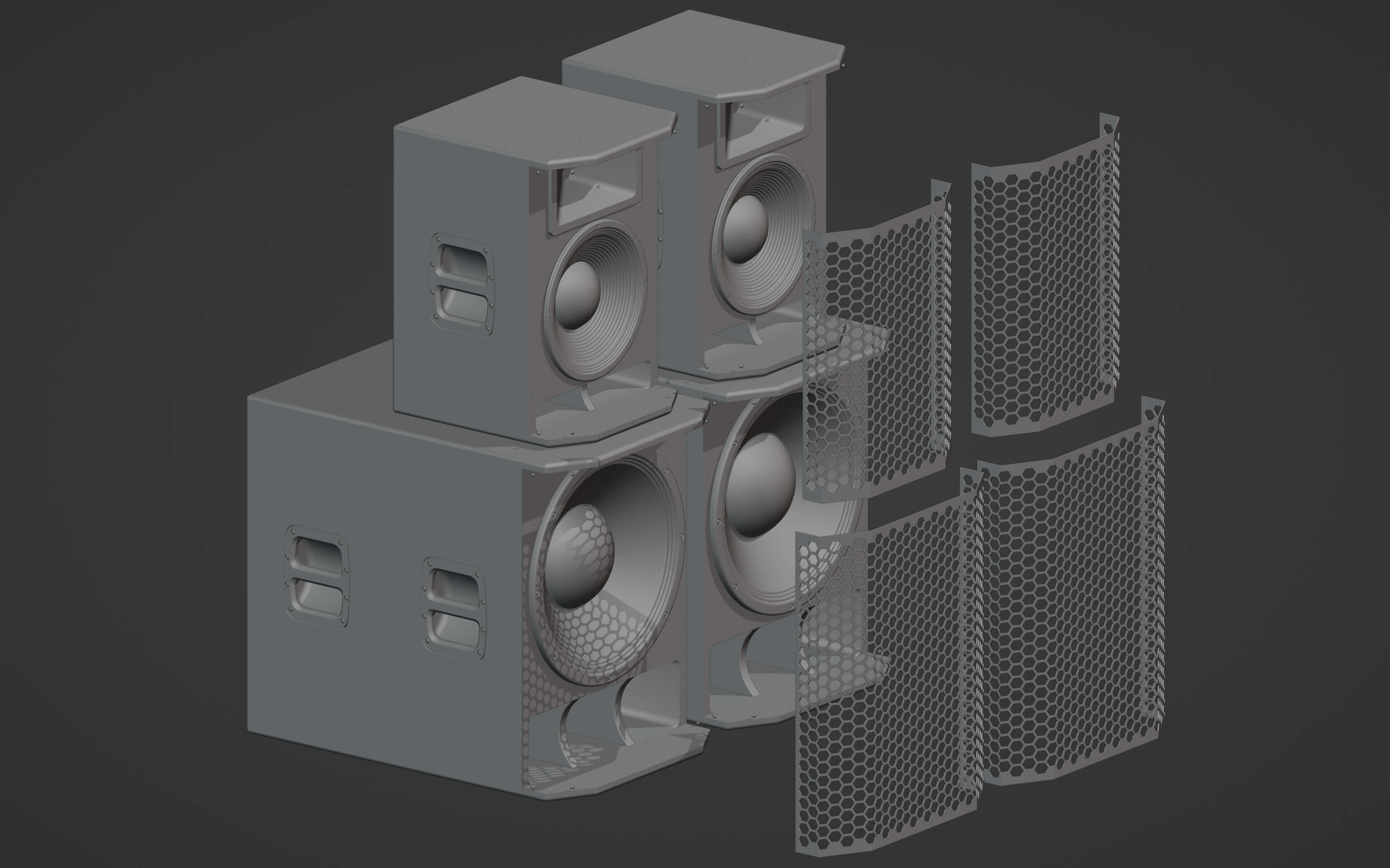 Big Speakers - 3D Model by rossty3d