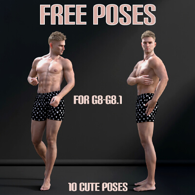 Free Poses for Genesis 8 and 8.1