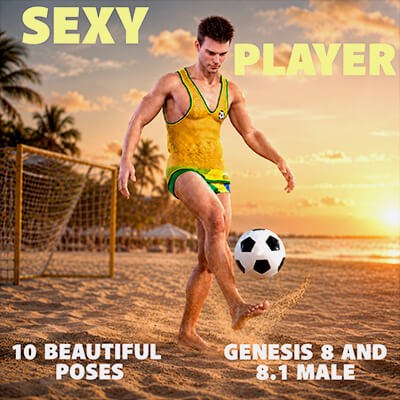 Sexy Player Poses for Genesis 8 and 8.1 Male