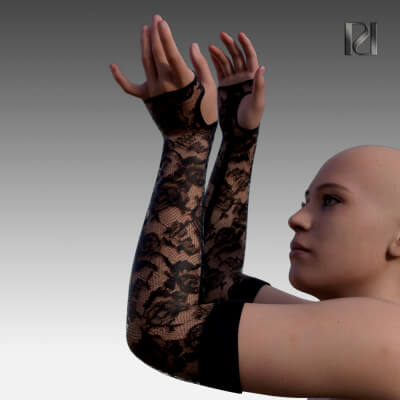 Secret Style 132 - Lace Fingerless Gloves for G9