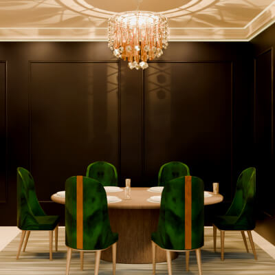 Dining Table Emerald Chairs Minimal Dinner Set
