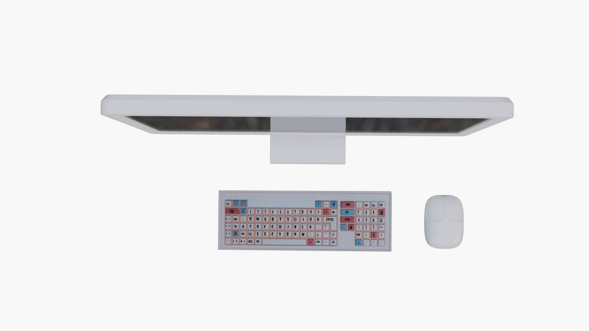 Cartoon White Computer Desktop - 3D Model by RYANMAICOL