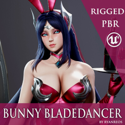 Bunny Bladedancer - Game Ready