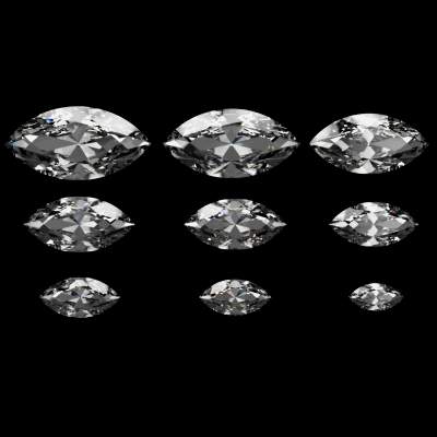 Diamond Marquise Different Sizes - 3D Model by rzo