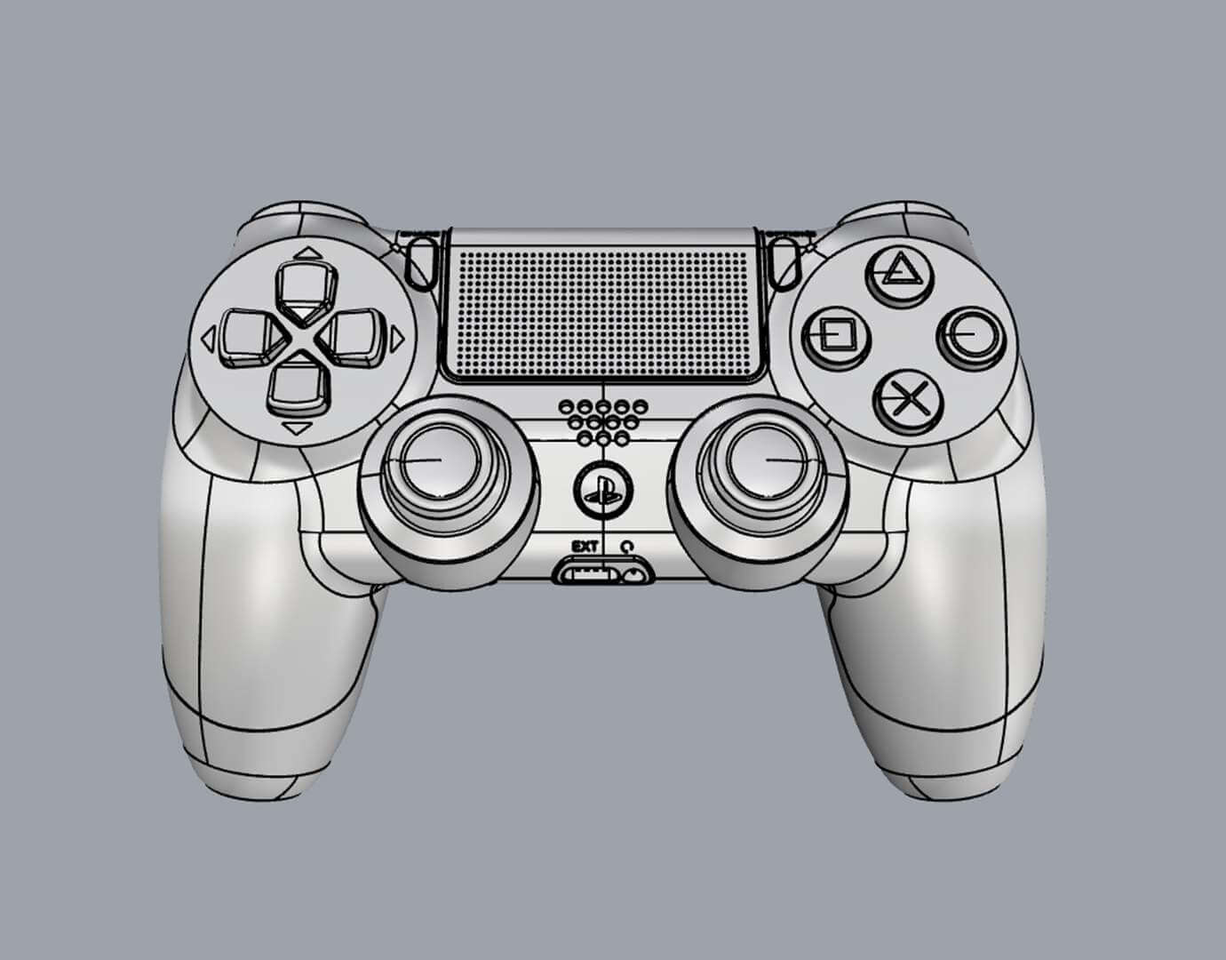 Sony PS4 Console and DualShock Controller 3D Model by rzo