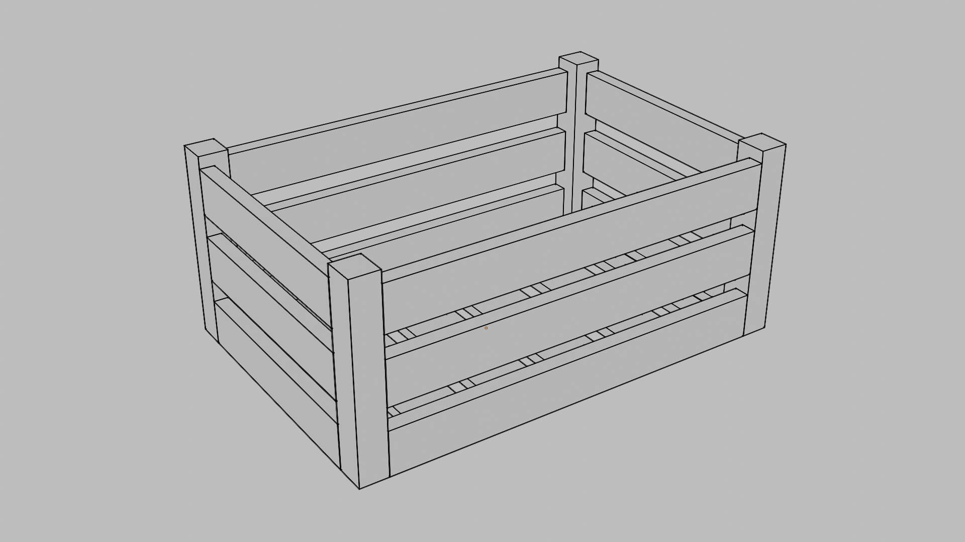 Timber Box Model Wooden Box Low Poly - 3D Model by Sabsafalak