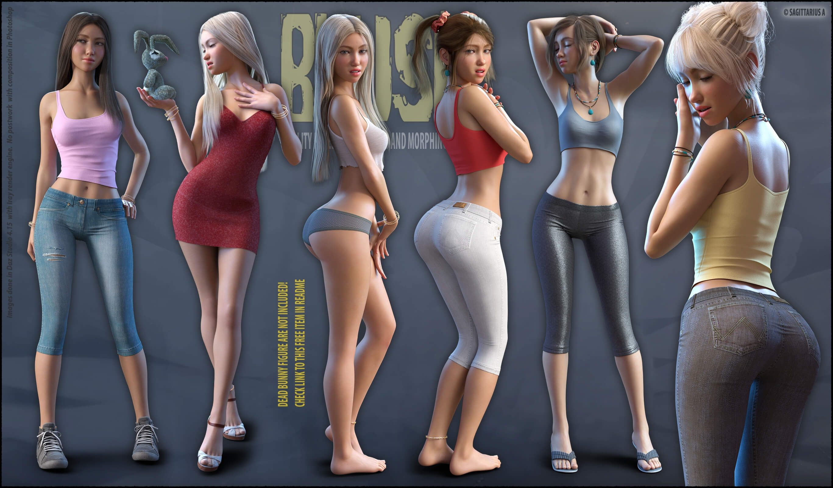 Blush Sexy Poses for Genesis 9 Daz Content by Sagittarius A