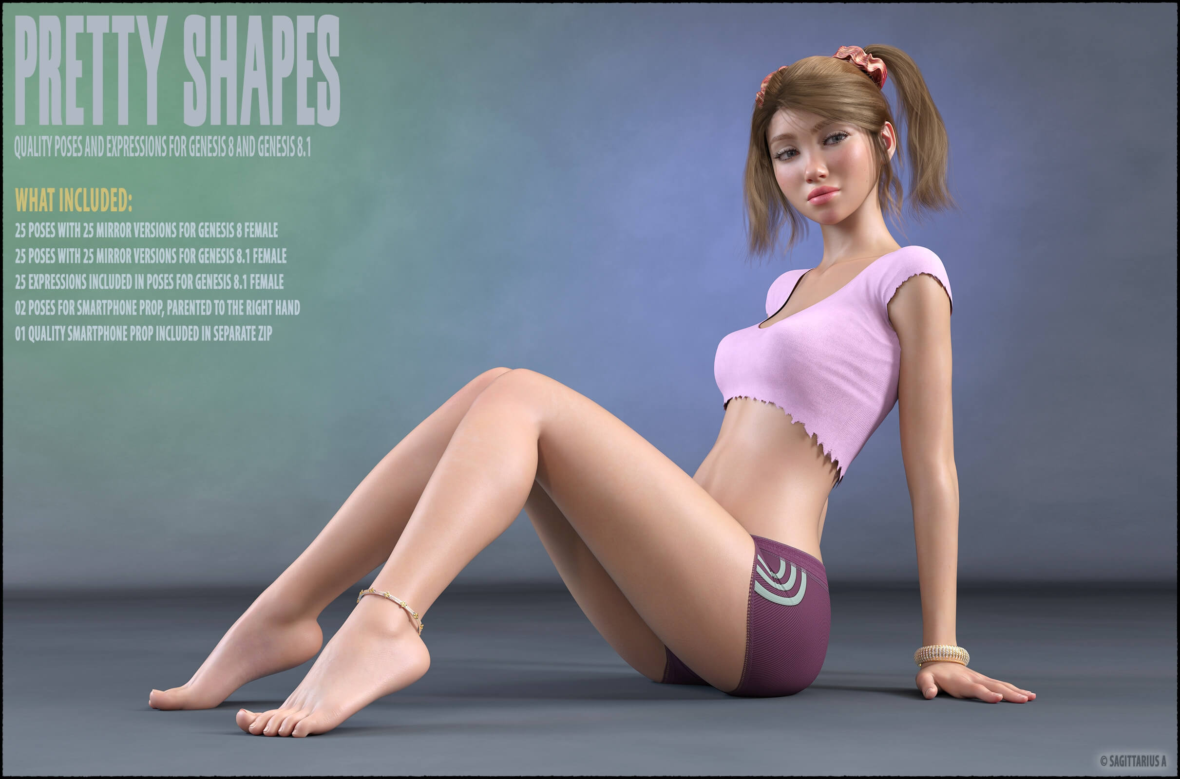Genesis 8 Female Poses Bundle 4 by Sagittarius A
