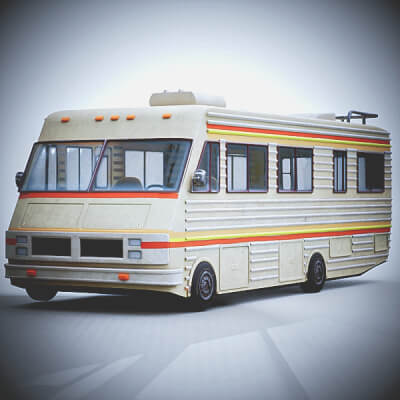 Classic RV Camper Van Realistic Blender 3D Model Low-Poly 3D by Salam ...