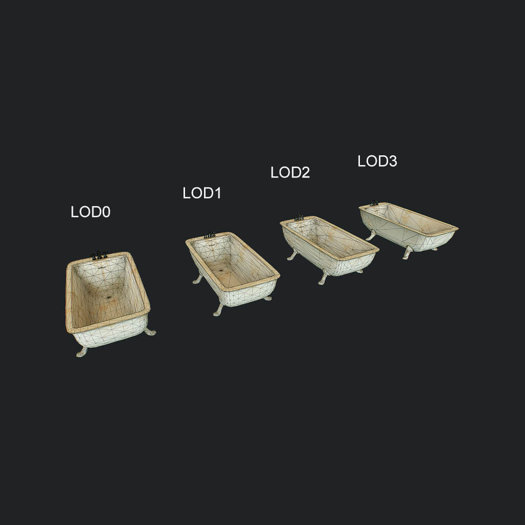 Old Bathtub 3D Model by salex