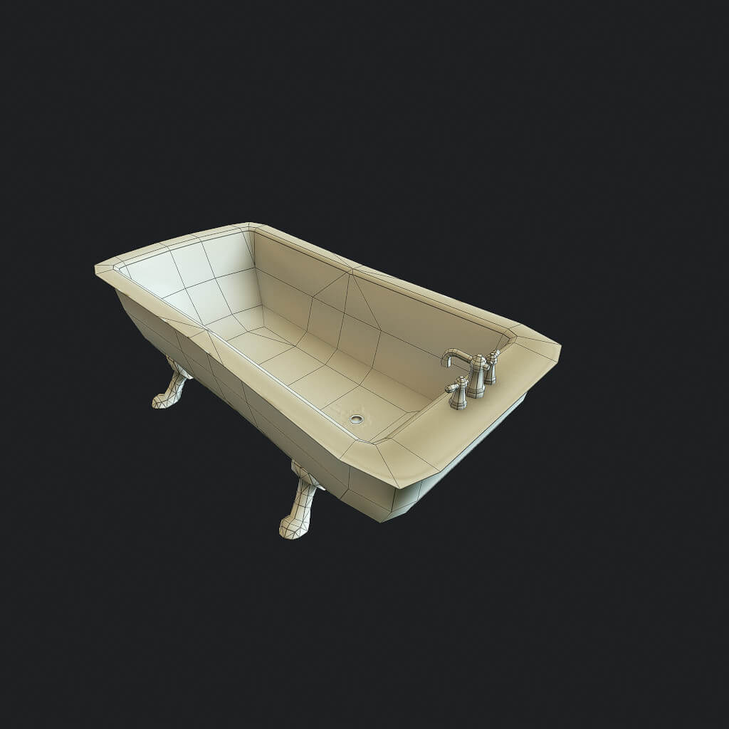 Old Bathtub 3D Model by salex