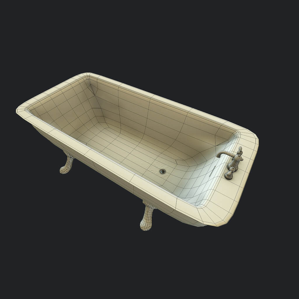 Old Bathtub 3D Model by salex