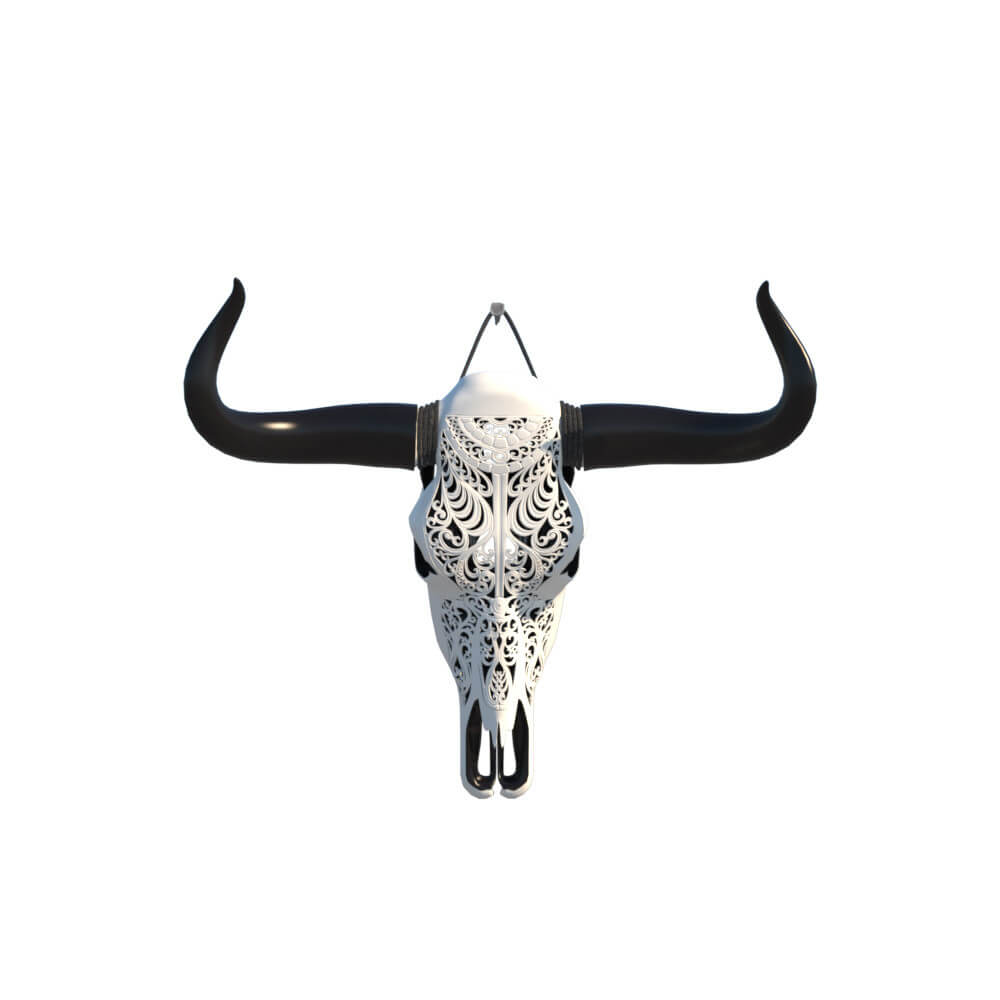 Cow Head Statue 3D Model by sali111