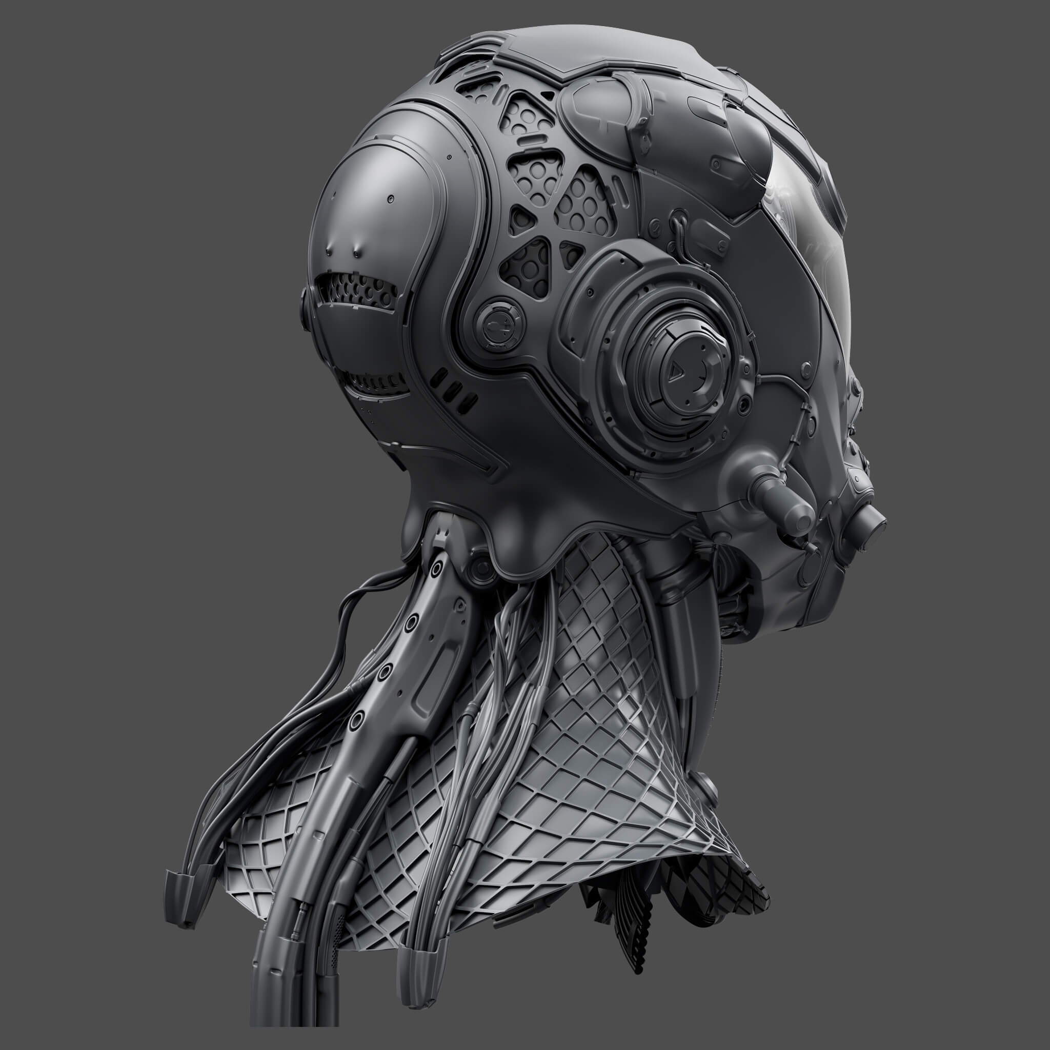 Cyberpunk Helmet - 3D Model by samsimsom