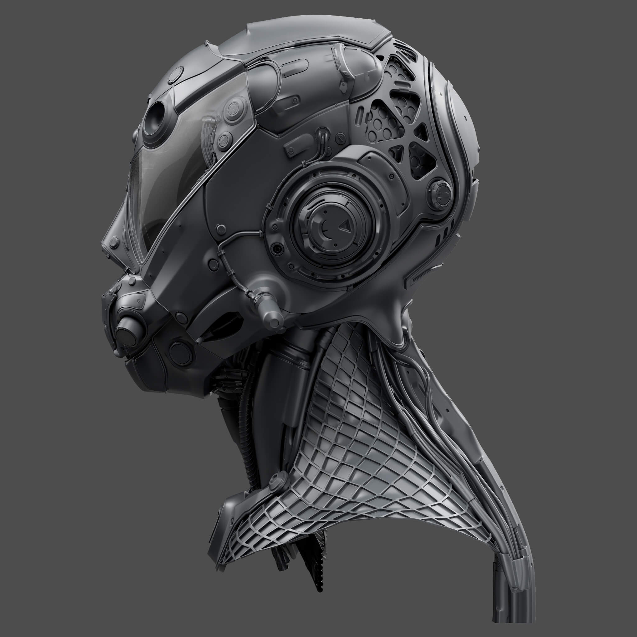 Cyberpunk Helmet - 3D Model by samsimsom