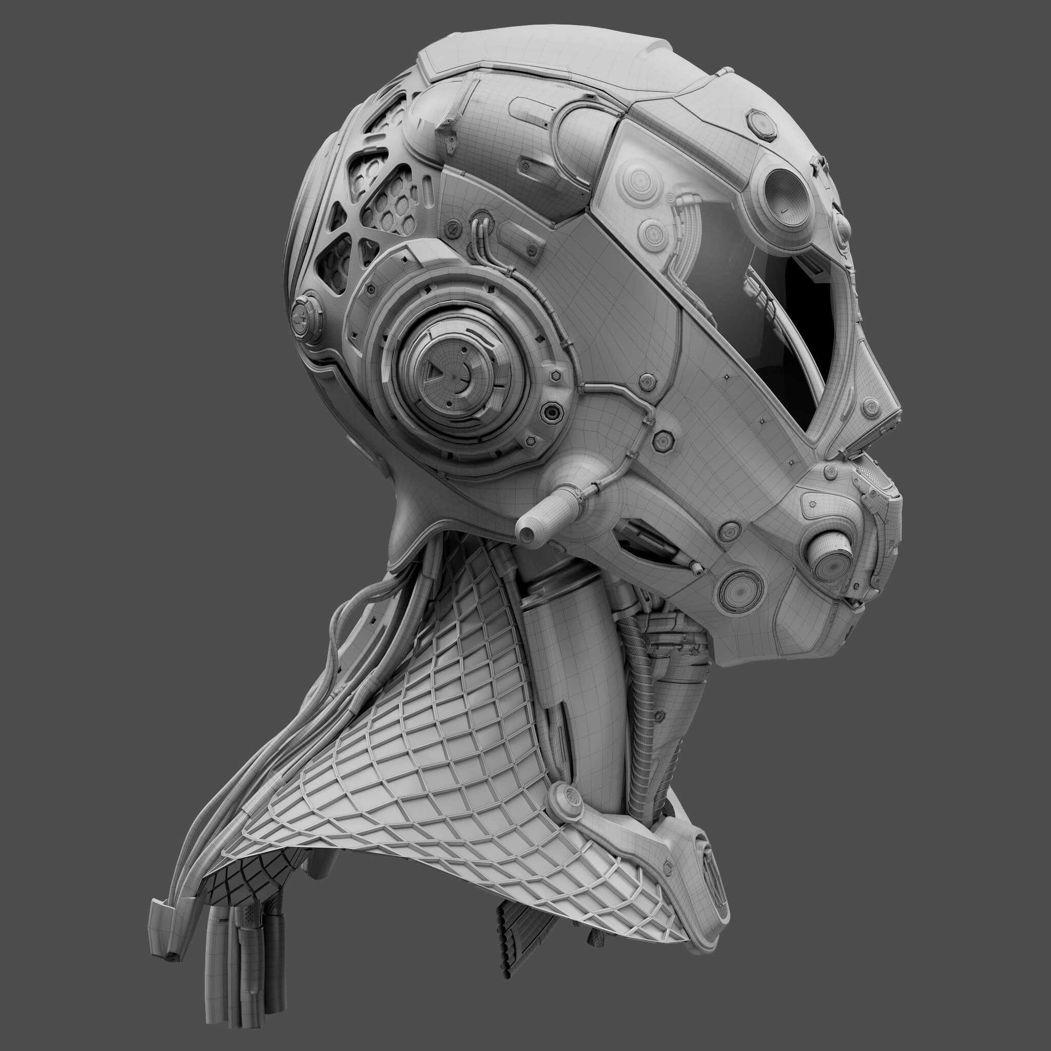 Cyberpunk Helmet - 3D Model by samsimsom