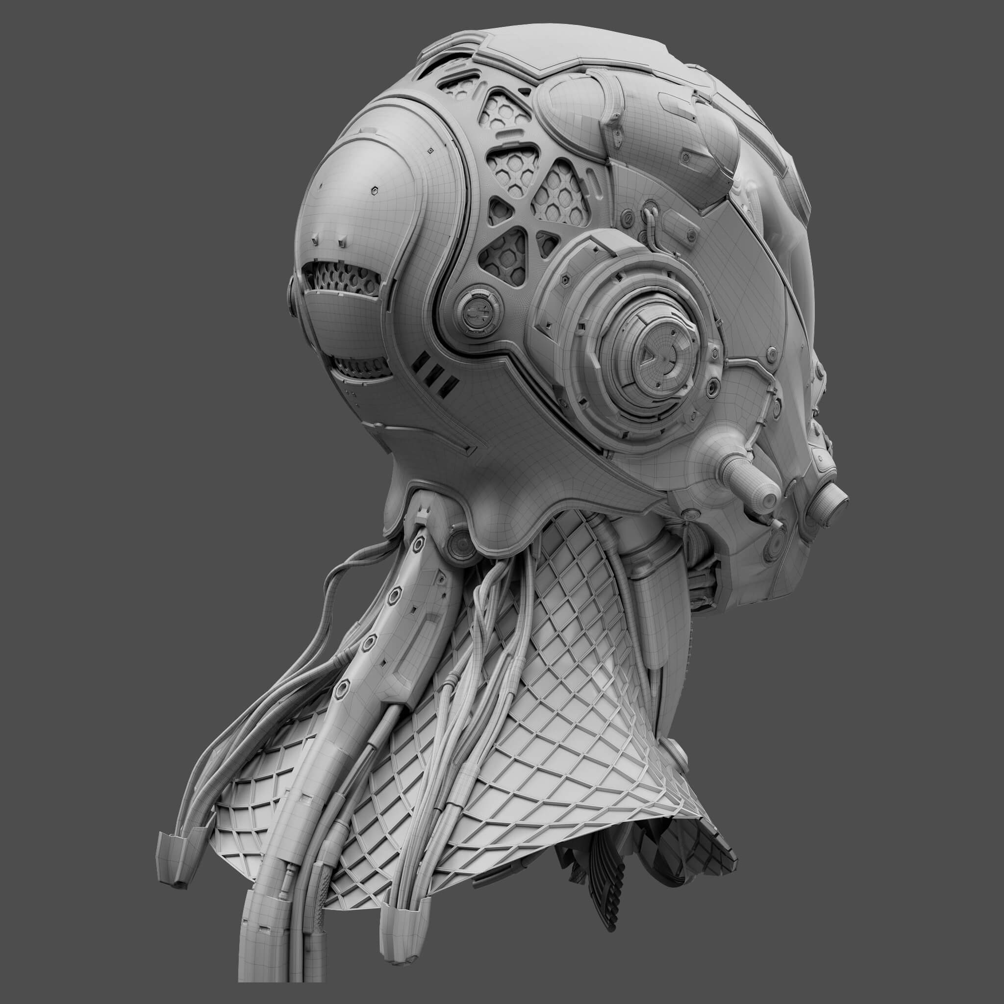 Cyberpunk Helmet - 3D Model by samsimsom
