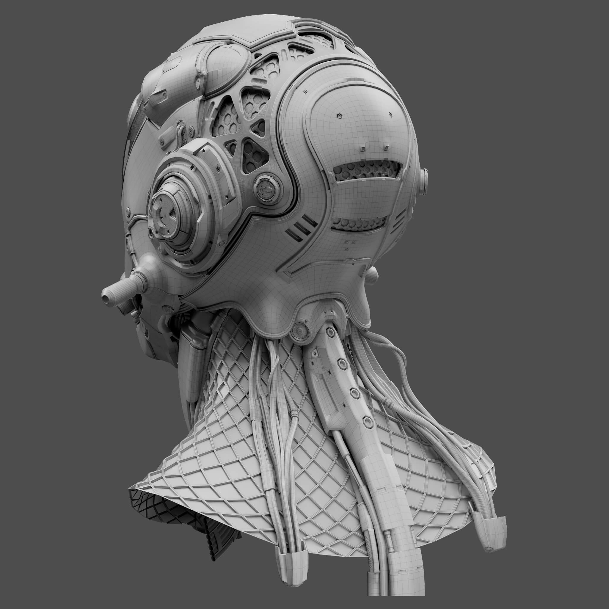 Cyberpunk Helmet 3D Model by samsimsom