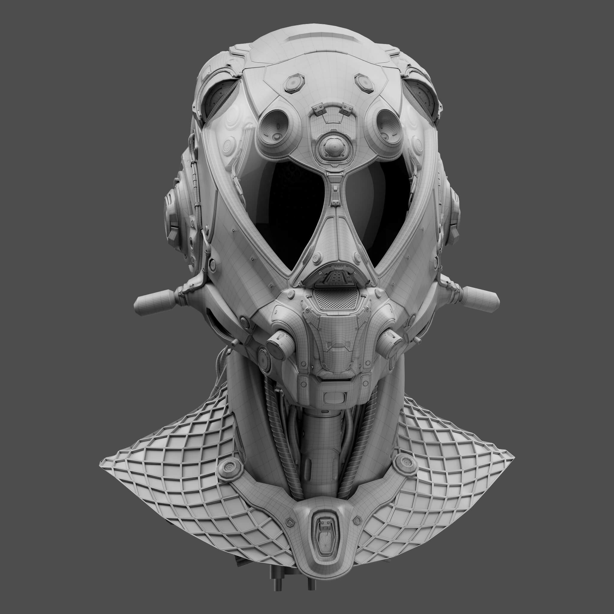 Cyberpunk Helmet - 3D Model by samsimsom