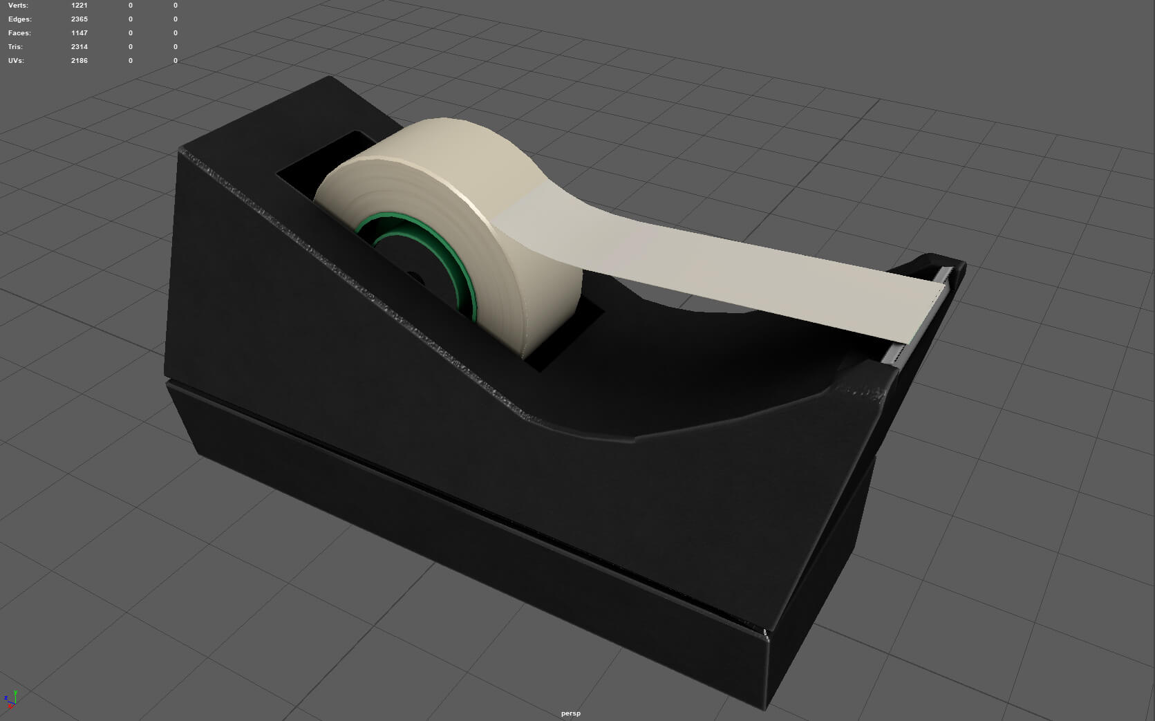 Adhesive Tape Dispenser 3D Model by sanchiesp
