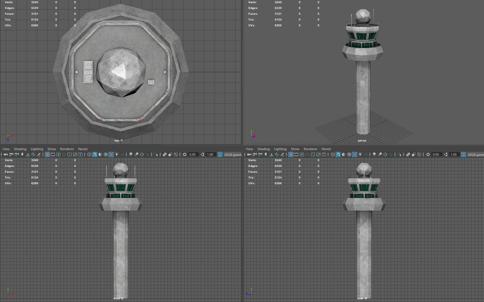 Airport Tower - 3D Model by sanchiesp