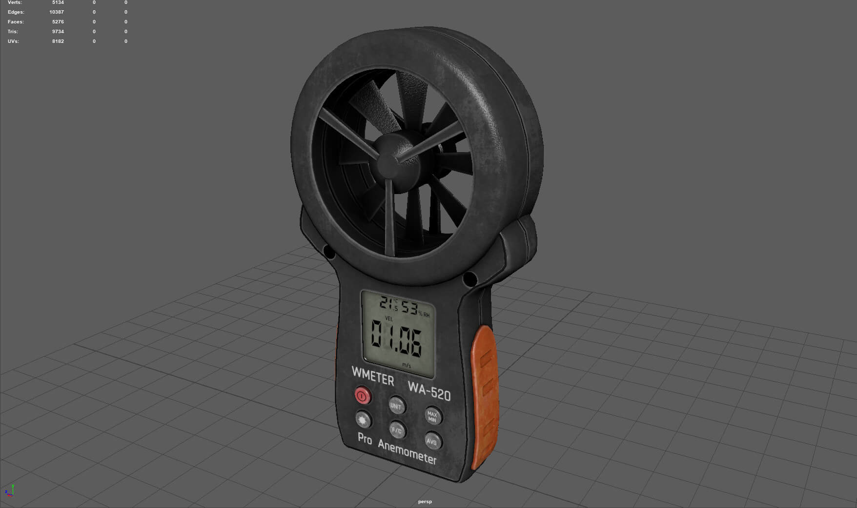 Anemometer 3D Model by sanchiesp