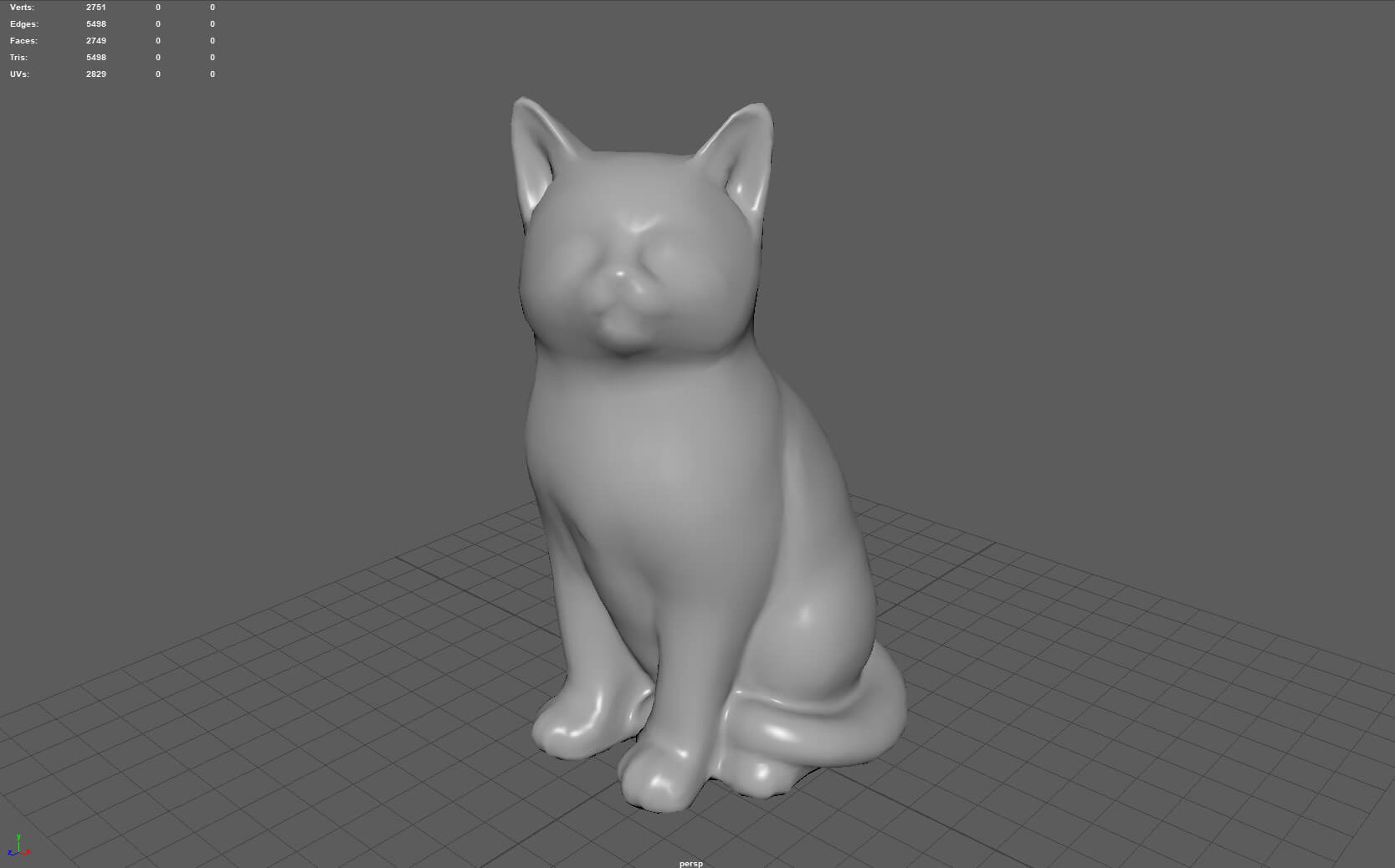 Cat Statue Decoration 3D Model by sanchiesp